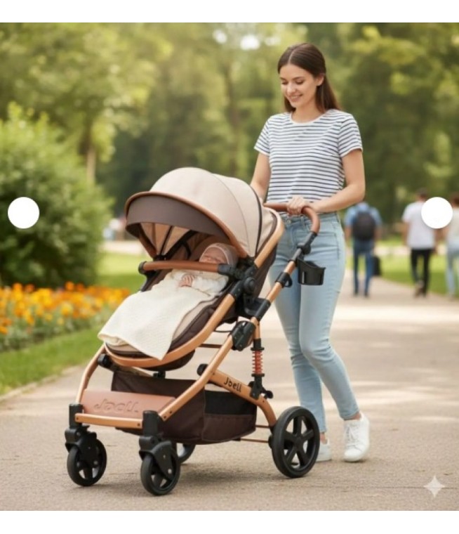 Joell 1713 Truva Travel Sistem Bebek Arabası Gold Kahve - BEBEKavm