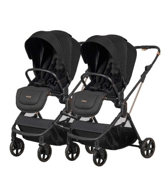 Prego Arteon Travel İkiz Bebek Arabası Siyah 