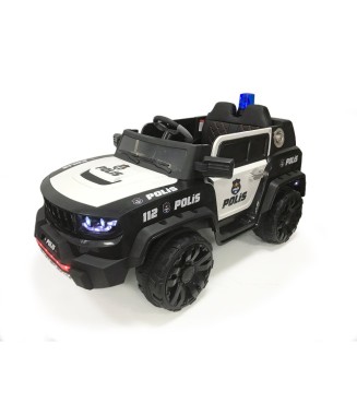 Akar 4×2 Polis İznik 12V. Çift Kişilik Uzaktan Kumandalı Akülü Araba Siyah (96-445)