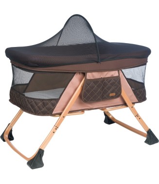 Joell Anne Yanı Katlanır Beşik / Gold-Kahve