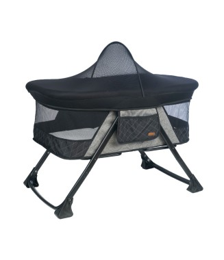 Joell Anne Yanı Katlanır Beşik / Siyah-Gri