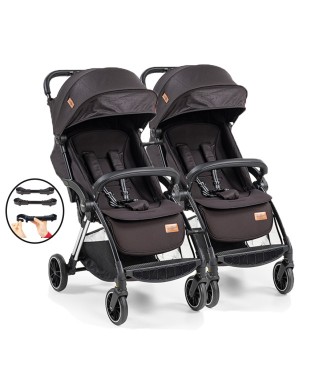 Baby2go Tulipa Cabin Otomatik Katlanan İkiz / Siyah 