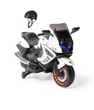 Baby2go 2390 Speed Aküllü 12 V Motosiklet / Beyaz+Kask