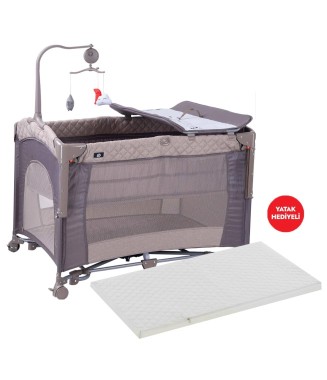 Sunny Baby Oslo Park Bej + Sünger Yatak 70x110 cm