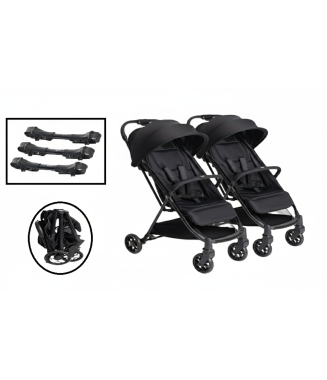 Chicco Urbino İkiz Katlanır Bebek Arabası Siyah