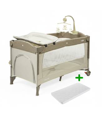 Baby2Go Hound Anne Yanı Oyun Parkı Bej 60x120 cm + Sünger Yatak