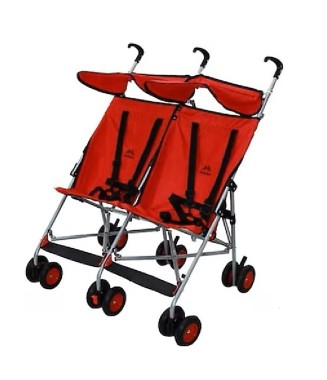 ALDEBA İKİZ BASTON BEBEK ARABASI KIRMIZI