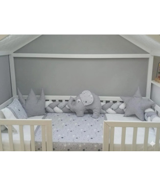 Bonibos Polly Montessori Uyku Seti  90x190 / Gri