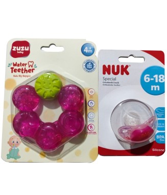 Zuzu toys silikon çıngırak hediyesi Nuk 6-18 silikon emzik 
