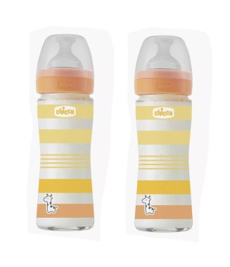 Chicco Wellbeing Cam Biberon 240 ml - Yavaş Akış 2 Adet