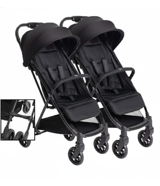 Chicco Urbino İkiz Katlanır Bebek Arabası Siyah
