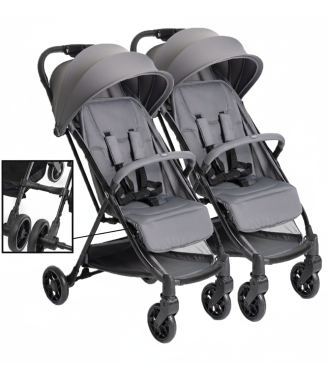Chicco Urbino İkiz Katlanır Bebek Arabası Gri