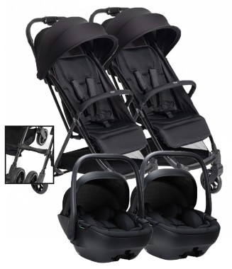 Chicco Urbino i-size Travel İkiz Bebek Arabası / Siyah
