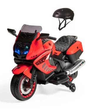 Baby2go 2293 Speed Akülü Motorsiklet  + Kask / Kırmızı