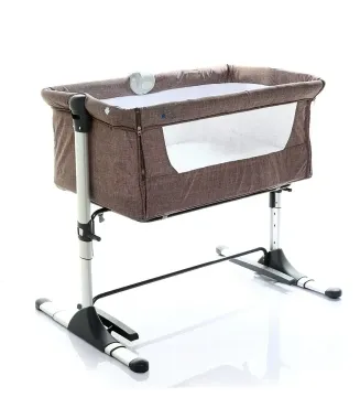 Safe Side Anne Yanı Asansörlü ve Sallanabilen Bebek Beşiği / Kahverengi