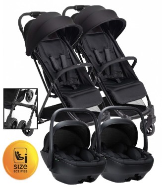 Chicco Urbino i-size Travel İkiz Bebek Arabası / Siyah