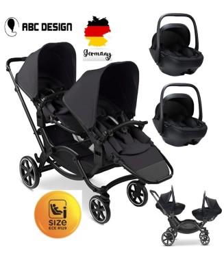 ABC Design 2026 Zoom 2 Coal İkiz Bebek Arabası Travel Sistem I-Size