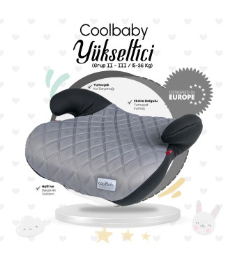 Coolbaby Oto Koltuğu Yükseltici Gri
