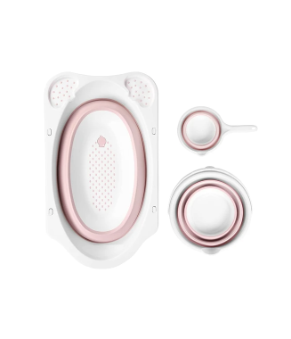 Hobby Life 3’lü Katlanabilir Küvet Set / Pembe