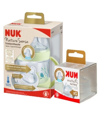 Nuk Nature Sense Isı Göstergeli PP Alıştırma Bardağı 150 ml / 2 adet Yedek Başlık Yeşil