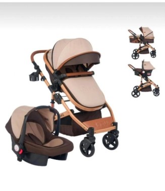 Joell 1713 Truva Travel Sistem Bebek Arabası Gold Kahve