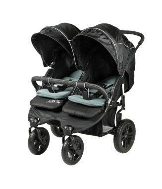 Prego Sunny Baby  Sweety İkiz Bebek Arabası / Siyah+ Yağmurluk 