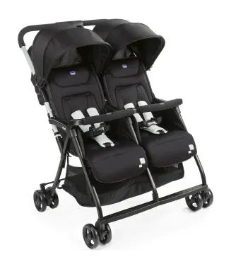 Chicco Ohlala 2 Twin Ultra Hafif İkiz Bebek Arabası / Siyah