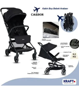 Kraft Carbon Bebek Arabası / Siyah Silver