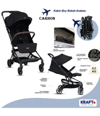 Kraft Carbon Bebek Arabası / Siyah Gold