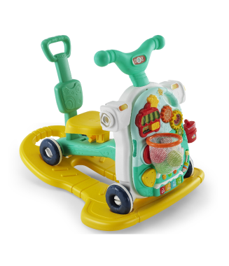 Baby2Go 5 in 1 Multifunction Walker Yeşil - Eğitici Bebek Aktivite Masası ve İlk Adım Yürüteç