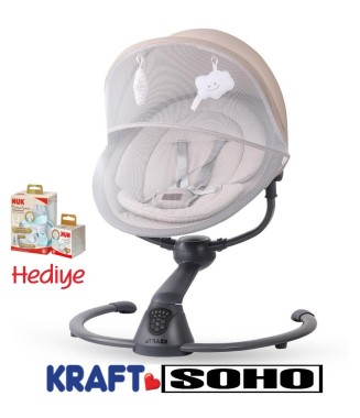 Kraft Soho Plus Elektrikli Ana Kucağı Salıncak / Bej