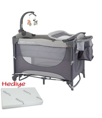 Kraft Denver Plus Anne Yanı Oyun Parkı 63x105 cm / Açık Gri