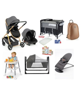 bebek arabası 8 li set 
