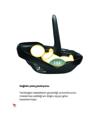 Bonibos Safe I-Size Ana Kucağı & Oto Koltuğu / Siyah