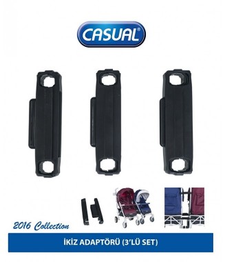 Casual Vista İkiz Bebek Arabası Adaptörü Siyah