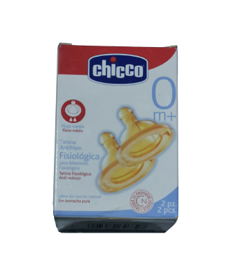 Chicco  Biberon Emziği 0+Kauçuk - Küçük Delik 2 Adet