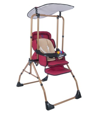 Unicare Gold Lux Tam Yatarlı Salıncak Bordo