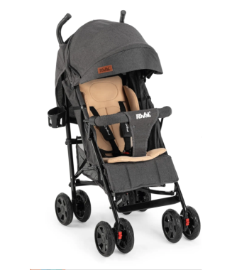 Rival  Sweet Tam Yatar Baston Bebek Arabası Siyah/Antrasit