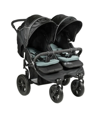 Sunny Baby Prego Sweety İkiz Bebek Arabası -Siyah+ Yağmurluk 