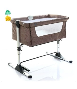 Baby Plus Safe Side Anne Yanı Beşiği /Kahverengi