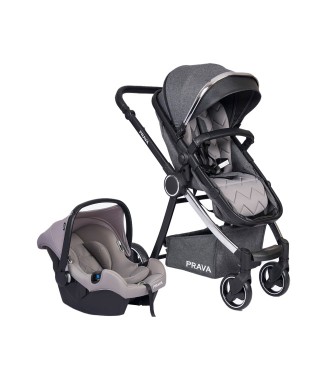 Prava Safir Black Travel Sistem Bebek Arabası Gri