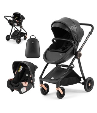 Quard Aura Trio Travel Sistem Bebek Arabası Siyah