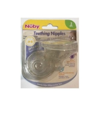 Nuby Geniş Ağız Yumuşak Medikal Silikon Biberon Emziği Orta Akış