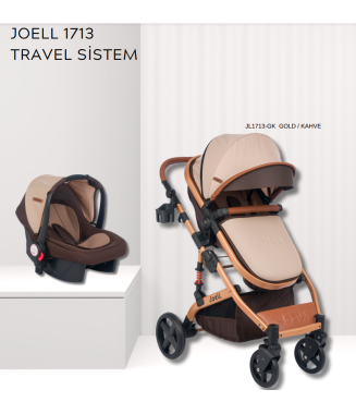 Joell 1713 Truva Travel Sistem Bebek Arabası Gold Kahve