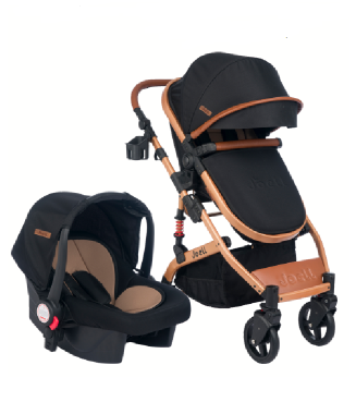 Joell 1713 Truva Travel Sistem Bebek Arabası Gold Siyah