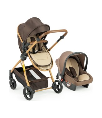 Quard Promax Travel Sistem Bebek Arabası Gold-Kahverengi