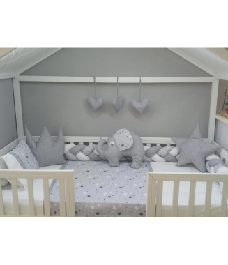 Bonibos Polly Montessori Uyku Seti  90x190 / Gri