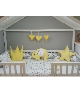 Bonibos Polly Montessori  Uyku Seti  90x190 / Sarı