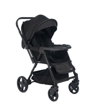 Bonibos Yukon Çift Yönlü Bebek Arabası Full Siyah