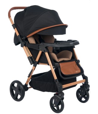 Bonibos Yukon Çift Yönlü Bebek Arabası Gold Siyah